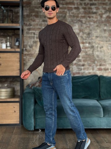 Мужской свитер Loro Piana premium - Brown