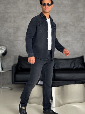 Мужские джинсы Loro Piana чёрного цвета