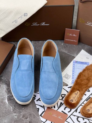 Мужские лоферы с меховой стелькой Loro Piana