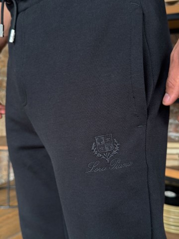 Спортивные штаны Loro Piana logo-embroidered - Black