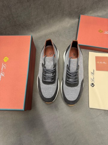 Мужские кроссовки Loro Piana knitted - Grey