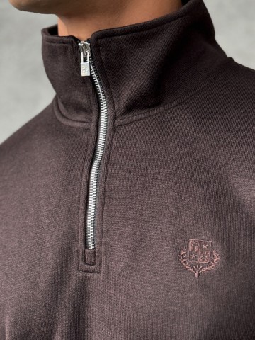 Утеплённая кофта Loro Piana zip-neck - Brown