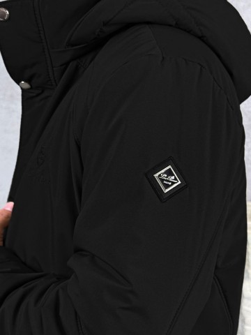 Парка чёрного цвета Loro Piana logo-patch