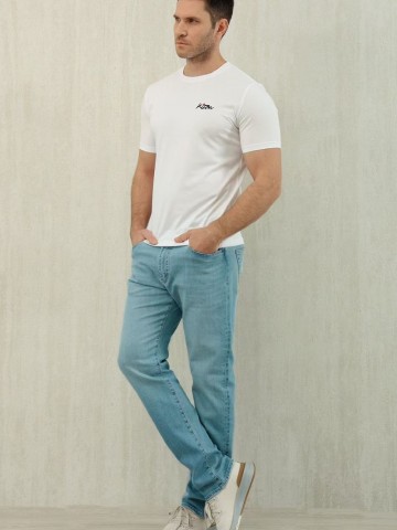 Мужские светло-синие джинсы Loro Piana Premium