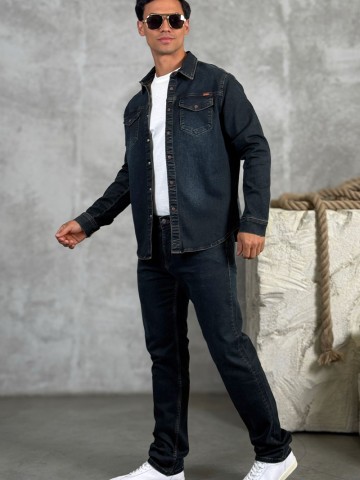 Мужские джинсы Loro Piana тёмно-синего цвета