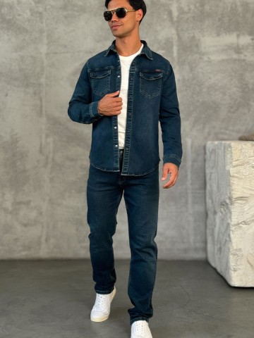 Мужские джинсы Loro Piana тёмно-синего цвета