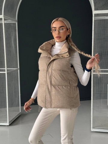 Женская бежевая жилетка Loro Piana premium