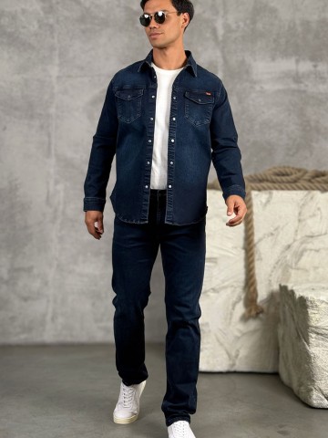 Мужские джинсы Loro Piana тёмно-синего цвета