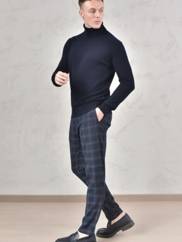 Мужская водолазка Loro Piana Premium - Black Blue