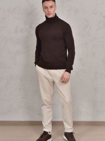 Мужская водолазка Loro Piana Premium - Coffee