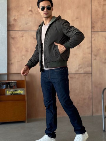 Мужская ветровка Loro Piana зелёного цвета