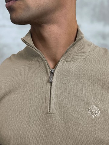 Мужская кофта Loro Piana zip neck - Beige
