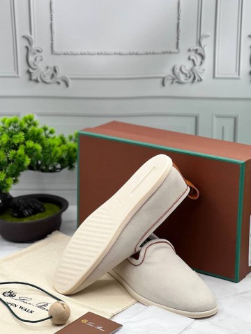 Мужские замшевые лоферы Loro Piana Venice Walk - Beige