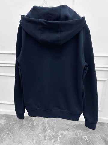 Кофта на молнии Loro Piana logo-embroidered - Navy