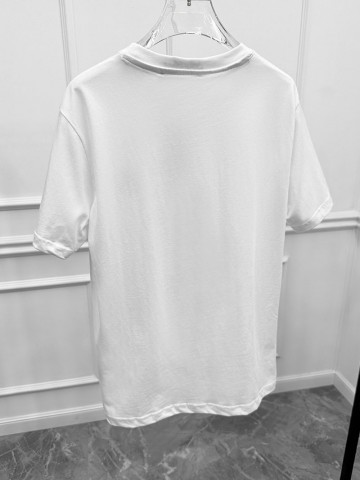 Футболка белого цвета Loro Piana logo-embroidered