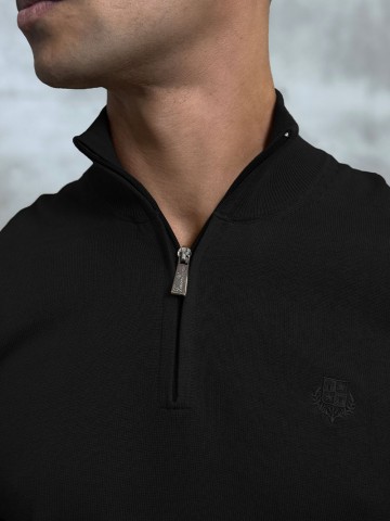 Мужская кофта Loro Piana zip neck - Black