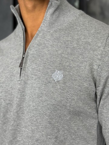 Мужская кофта Loro Piana zip neck - Grey