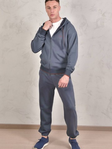 Спортивные штаны Loro Piana Premium signature logo - Denim Blue