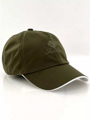 Зелёная бейсболка Loro Piana embroidered-logo