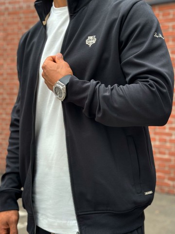 Кофта на молнии Loro Piana logo-embroidered - Black