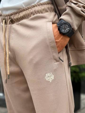 Спортивные штаны Loro Piana logo-embroidered - Beige