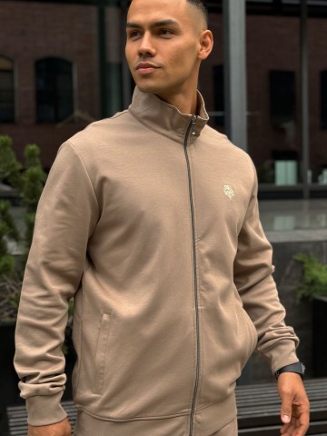 Кофта на молнии Loro Piana logo-embroidered - Beige