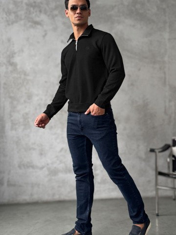 Утеплённая кофта Loro Piana zip-neck - Black