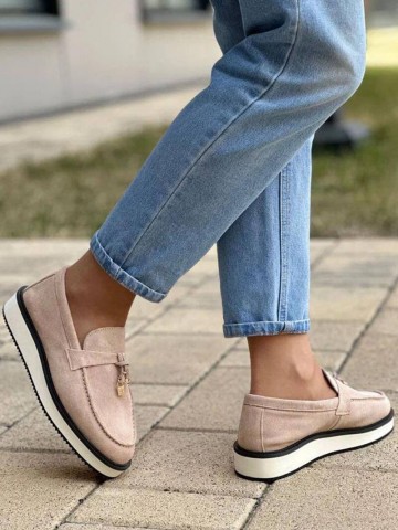 Женские замшевые лоферы Loro Piana