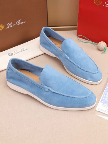 Мужские замшевые лоферы Loro Piana Summer Walk