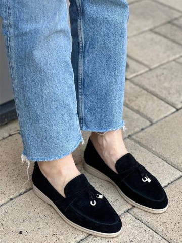 Женские замшевые лоферы Loro Piana Open Walk