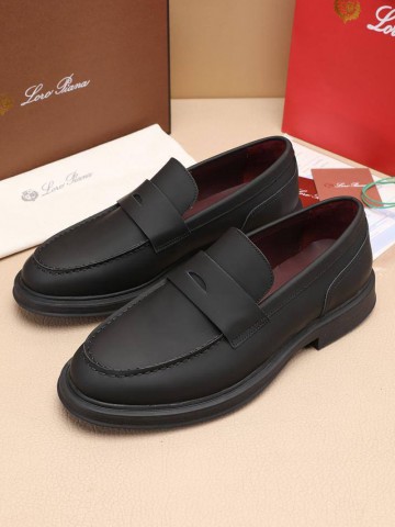 Кожаные лоферы Loro Piana Travis - Black