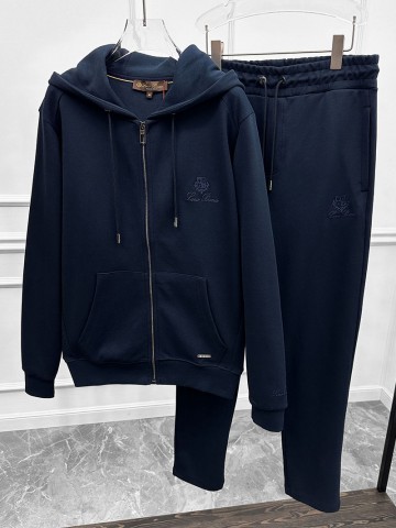 Спортивный костюм Loro Piana logo-embroidered - Navy
