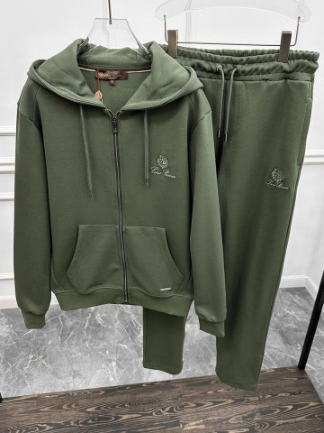 Спортивный костюм Loro Piana logo-embroidered - Green