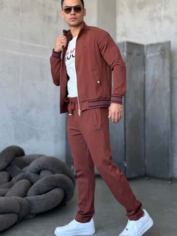 Мужской спортивный костюм Loro Piana monogram - Brown