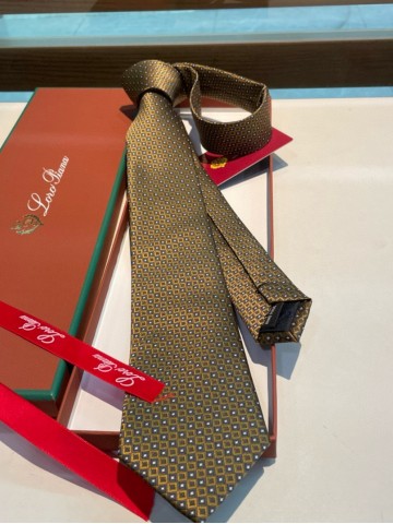 Галстук Loro Piana geometric logo-print premium - Brown
