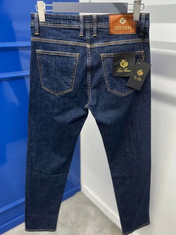 Мужские джинсы тёмно-синего цвета Loro Piana straight