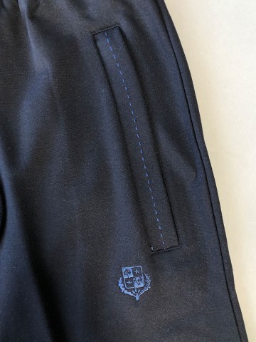 Мужские тёмно-синие штаны Loro Piana logo-embroidered