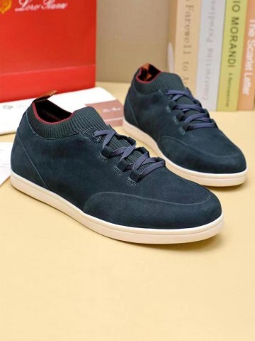 Замшевые кроссовки Loro Piana Soho Walk - Navy