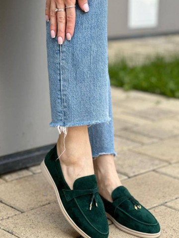 Женские замшевые лоферы Loro Piana Open Walk