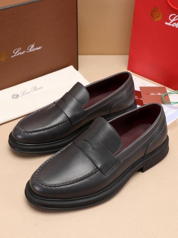 Кожаные лоферы Loro Piana Travis - Grey