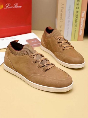 Замшевые кроссовки Loro Piana Soho Walk - Brown