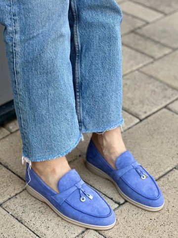 Женские замшевые лоферы Loro Piana Open Walk