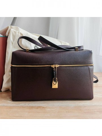 Кожаная сумка Loro Piana 28x15.5 см - Brown