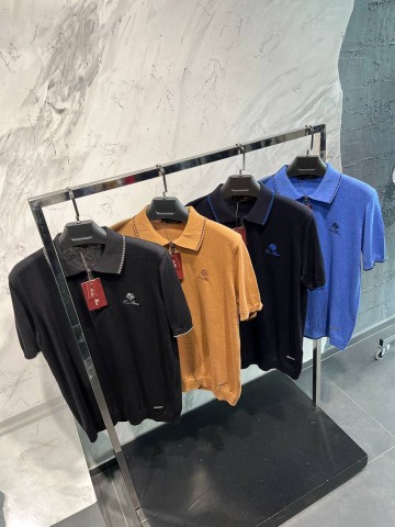 Мужское поло Loro Piana zip-neck - Black