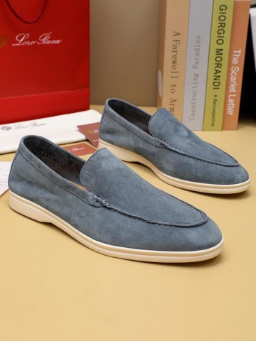 Мужские замшевые лоферы Loro Piana Summer Walk