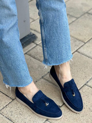 Женские замшевые лоферы Loro Piana Open Walk