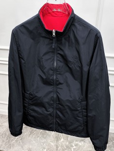 Двусторонняя ветровка Loro Piana - Navy / Red