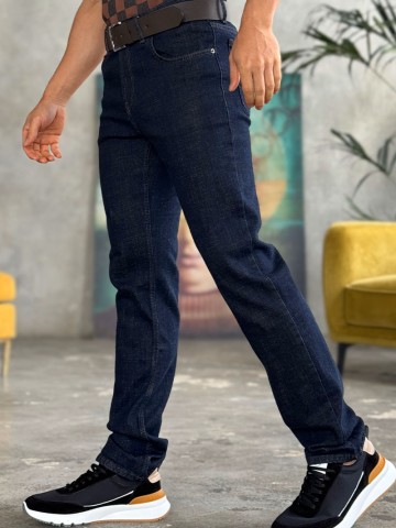 Джинсы тёмно-синего цвета Loro Piana regular fit