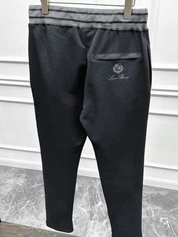 Спортивные штаны Loro Piana logo-embroidered - Black