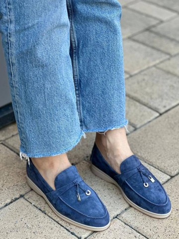 Женские замшевые лоферы Loro Piana Open Walk